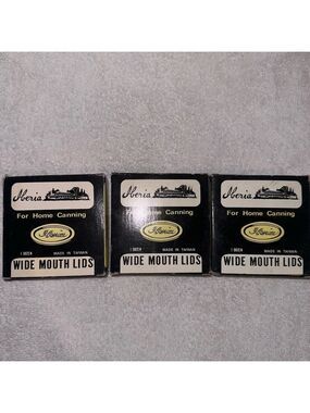 RARE Vintage NIB Iberia Wide Mouth Canning Jar Lids Set Of 3